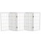 Red Lantern 2 ft. Short Desktop Window Pane Shoji Screen - White - 5 Panels