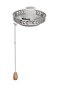 Aspen Creative 22001-11, One-Light Ceiling Fan Fitter Light Kit with Pull Chain, Brushed Nickel