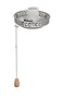 Aspen Creative 22001-11, One-Light Ceiling Fan Fitter Light Kit with Pull Chain, Brushed Nickel