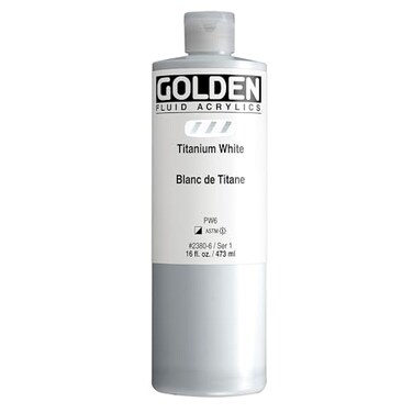 GOLDEN Fluid Acrylics, Titanium White, 16 fl. oz. Bottle