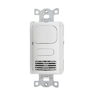Hubbell AD2000W1 Adaptive Dual Technology Wall Switch with 1 Relay1000 sq. ft. Coverage, White