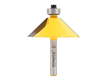 YONICO Chamfer Router Bits Bevel Edge Forming 45 Degree 1/4-Inch Shank 13915q