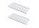 Kitch Ice Tray Easy Release White Ice Cube Trays, 16 Cube ,Pack of 2,2867-WHT-2
