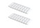 Kitch Ice Tray Easy Release White Ice Cube Trays, 16 Cube ,Pack of 2,2867-WHT-2