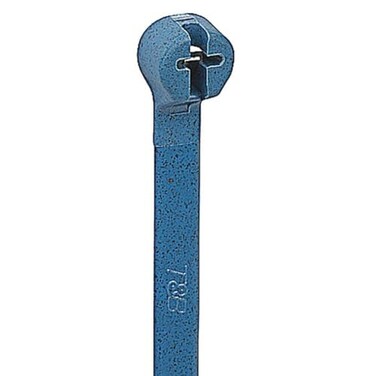 ThomasBetts TY524M-NDT Ty-Rap 5" Nylon 6.6 Compound, Detectable Cable Tie with Stainless Steel Locking Device ,Pack of 100, Bright Blue