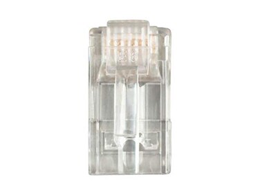 Monoprice Cat6 RJ45 Modular Plugs - with EZ Passthrough for Round Solid/Stranded Cable, 50u, 100-Pack, Clear
