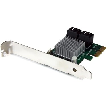 StarTech 4 Port PCI Express 2.0 SATA III 6Gbps RAID Controller Card with HyperDuo SSD Tiering - PCIe SATA 3 Controller Adapter, TAA ,PEXSAT34RH
