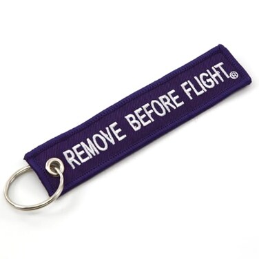 Rotary13B1 Remove Before Flight Keychain - Purple