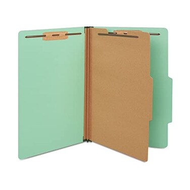 Staples Pressboard Classification Folder, Legal, 1 Partition, 20/Pk