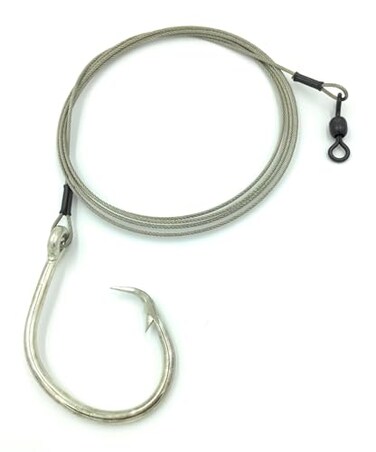 End Game 5' Shark Leader with Non Stainless Inline Circle Hook ,15/0