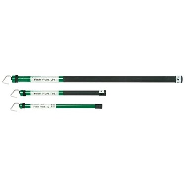Greenlee FP18 Collapsible 18' Cable Pulling and Reaching Fish Pole, Far-Reaching Wire Pulling Tool for Pushing/Pulling Cables