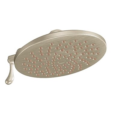 Moen S6320EPBN Velocity Eco-Performance Two-Function Rain Shower Shower Head with Immersion Technology, 8-Inch, Brushed Nickel