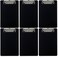 Trade Quest Small Memo Clipboard 6'' x 9'' Low Profile Clip ,6-PackBlack