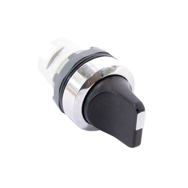 ABB M2SS2-30B Selector Switch Operator, 22 mm, Maintained, Black, 2 Positions
