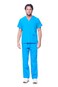 Dagacci Medical UniformMen's V-Neck Cargo Scrubs, Turquoise, X-Large