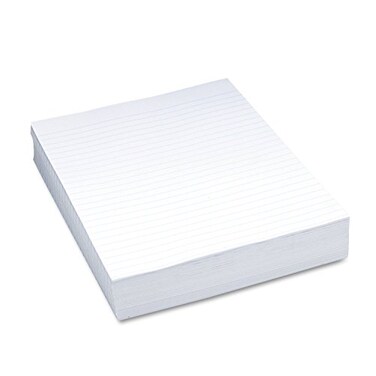 Pacon 2403 Composition Paper, 3/8-Inch Ruling, 16 lbs., 8-1/2 x 11, White, 500 Sheets/Pack