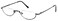 Readers The Lynwood Unisex Half Moon Half Frame 2.50 Grey