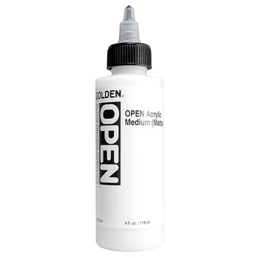 GOLDEN OPEN Acrylic Medium ,Matte, 4 fl. oz. Bottle
