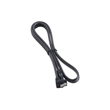 CableMod ModMesh Sleeved Right Angle SATA 3 Cable ,Carbon, 60cm