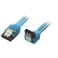 Link Depot SATA II Cable with 90-Degree Locking Connector ,Blue, 3 Feet