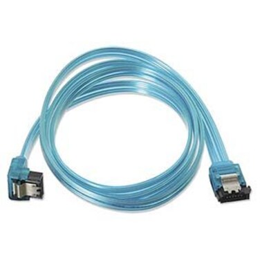 Link Depot SATA II Cable with 90-Degree Locking Connector ,Blue, 3 Feet
