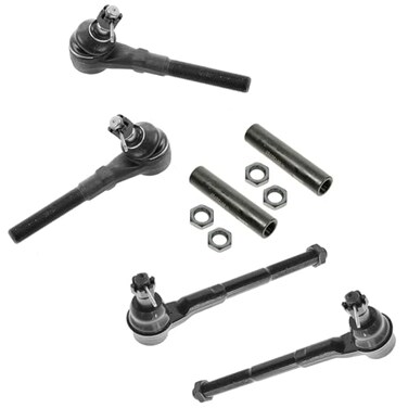 TRQ Front Inner and Outer Tie Rod Set 6 Piece