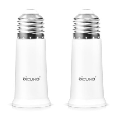 DiCUNO E26 Socket Extender 2.56 Inch, Socket Extension Adapter, 2-Pack
