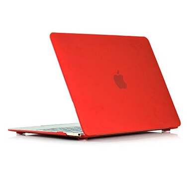 RUBAN Case Compatible with MacBook 12 Inch A1534 - Slim Snap On Hard Shell Protective Cover, Red