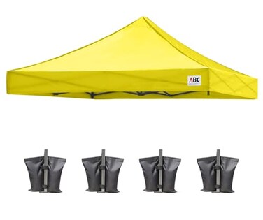 ABCCANOPY Replacement Canopy Top for Pop Up Canopy Tent 10x10 Yellow