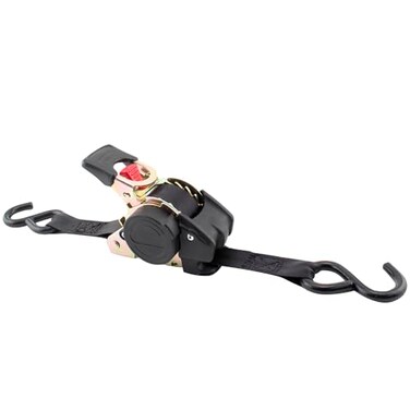 Erickson Pro Series Ratcheting Tie-Down Strap - Black, 1 in x 6 ft, 2 Pack