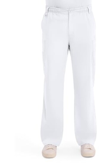 Dickies EDS Signature Scrub Pants for Men Pull-On Pant with 7 Pockets White