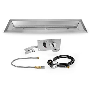 Stanbroil 36 x 6 Inch Linear Fire Pit Kit with Spark Ignition Kits