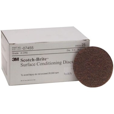 Cubitron Surface Conditioning Disc for Sanding“ Metal Surface Prep“ Hook and Loop“ Aluminum Oxide“ Medium Grit“ 5 diam.“ Pack of 10