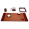 Dacasso Leather Desk Set, 7-Piece, Mocha ,D3004