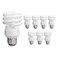 Xtricity Compact Fluorescent Light Bulbs T2 Spiral, E26 Base ,8 Pack