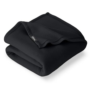 Bare Home Polar Fleece Blanket ,Full/Queen, Black