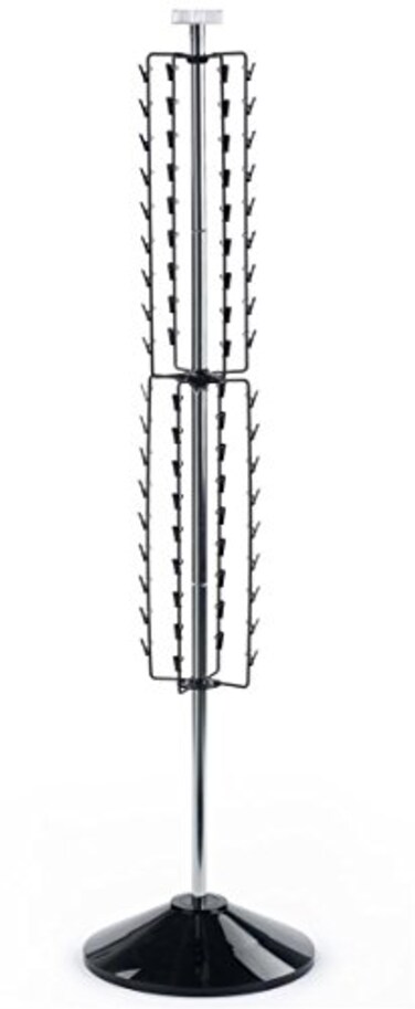 Displays2go Chip Strip Rack with 72 Clasps