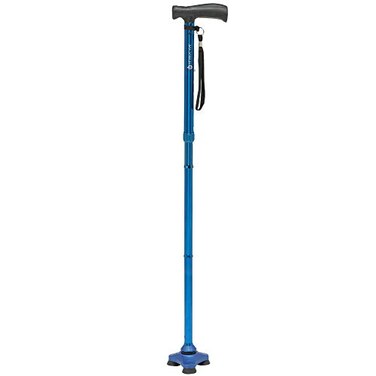 HurryCane Freedom Edition Foldable Walking Cane with T Handle, Blue
