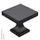 Goldenwarm 5 Pack Black Cabinet Knobs Matte Square Drawer Knobs Black Cabinet Hardware for Kitchen Bathroom Zinc Alloy Handle and Pulls
