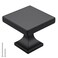 Goldenwarm 5 Pack Black Cabinet Knobs Matte Square Drawer Knobs Black Cabinet Hardware for Kitchen Bathroom Zinc Alloy Handle and Pulls