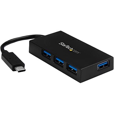 StarTech 4-Port USB-C Hub with 4x USB-A, 5Gbps, TAA ,HB30C4AFS
