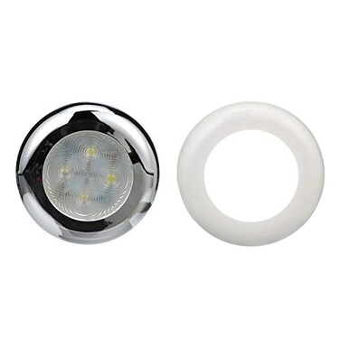 SEACHOICE 03101 LED Courtesy Interior Light Chrome/White Bezel - White LED