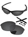 PapaViva Replacement LensesRubber Kits for Oakley Half Jacket 60mm Sunglass Solid Black Polarized