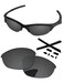PapaViva Replacement LensesRubber Kits for Oakley Half Jacket 60mm Sunglass Solid Black Polarized