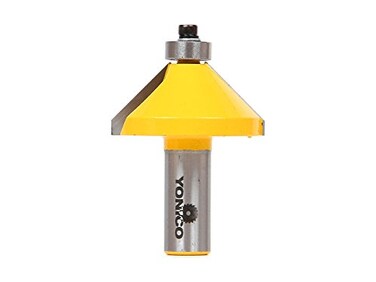 YONICO Chamfer Router Bits Edge Forming 45 Degree 1/2-Inch Shank 13107