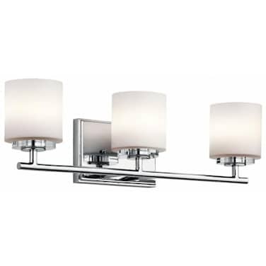 Kichler O'Hara 3-Light Bathroom Vanity Light, Chrome