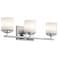Kichler O'Hara 3-Light Bathroom Vanity Light, Chrome