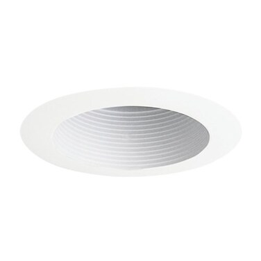 Juno Lighting 444W-WH Halogen Adjustable Recessed Baffle with White Trim, 50 watts, 4 Inch, White