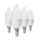 CTKcom LED Candelabra Light Bulbs E14 7W, Equivalent 60 Watt Light Bulbs,Candelabra Led E14 Instermediate Base,430 Lumens LED Not Dimmable ,Warm White 2700K4 Pack