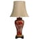 Red Lantern 30" Glazed Sakura Blossom Vase Lamp